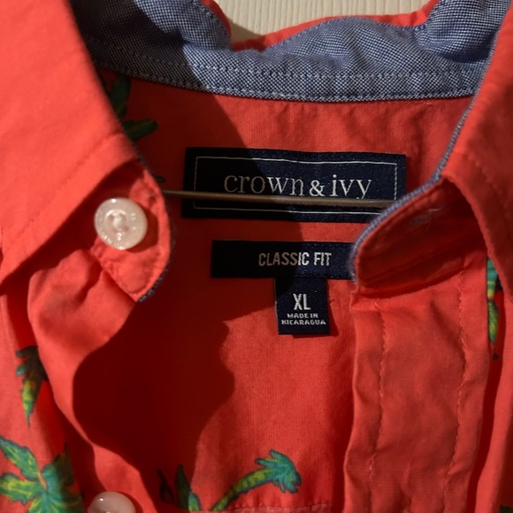 Crown & Ivy XL Classic Fit Short Sleeve button down short - Picture 2 of 2